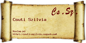 Csuti Szilvia névjegykártya