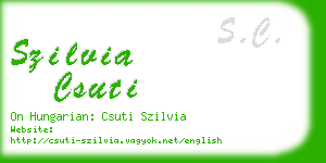 szilvia csuti business card